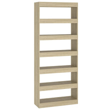 Bücherregal/Raumteiler Sonoma-Eiche 80x30x198 cm Holzwerkstoff