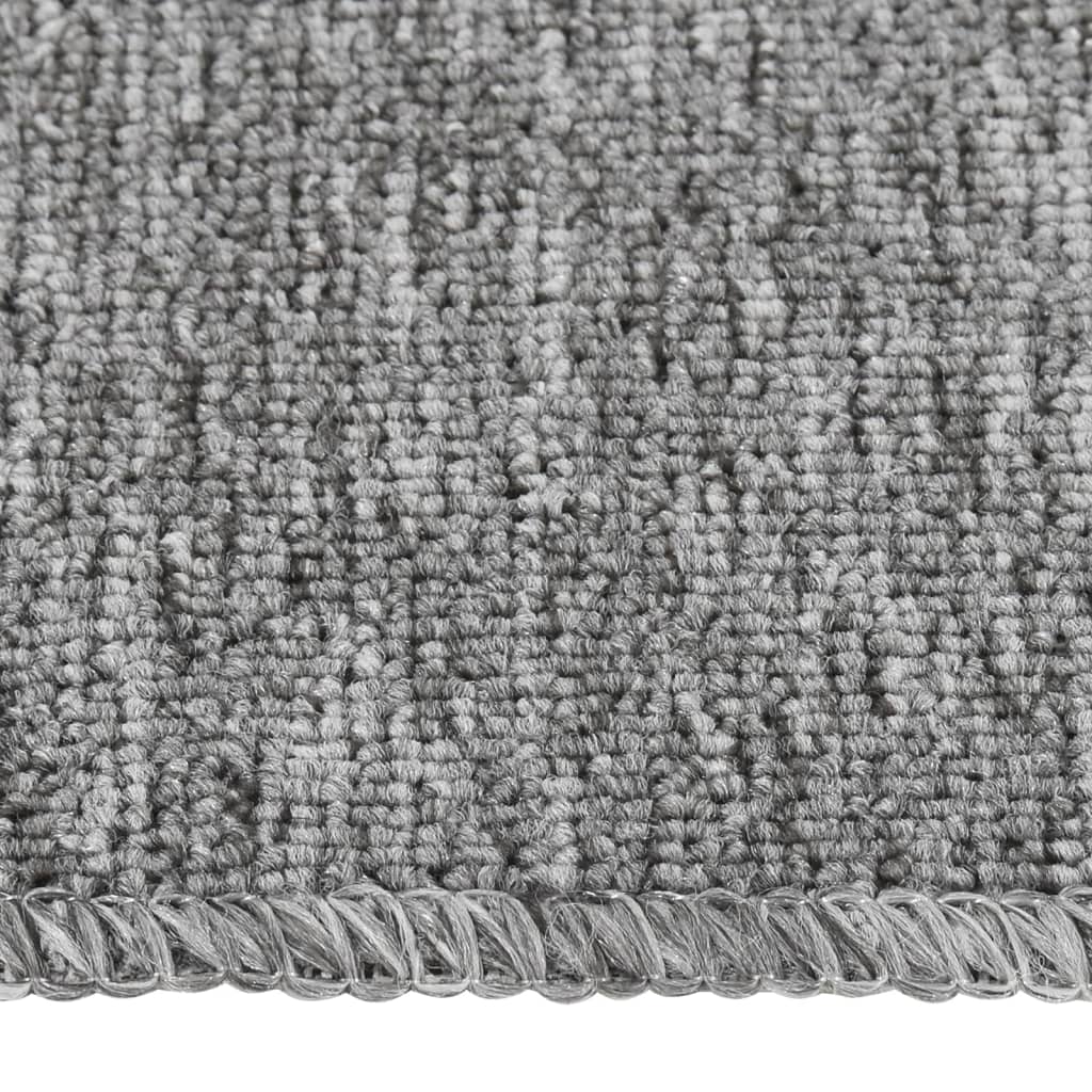Antirutsch Stufenmatten 15 Stk. 60x25 cm Grau Rechteckig