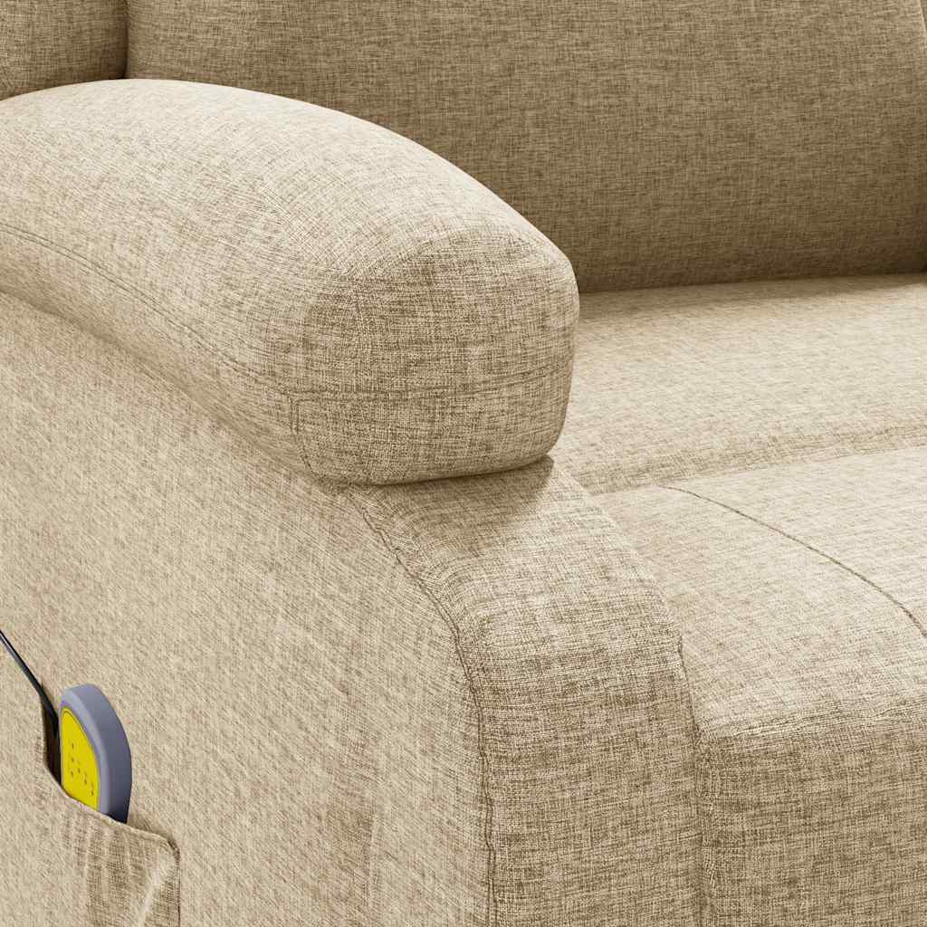 Massagesessel Creme Stoff