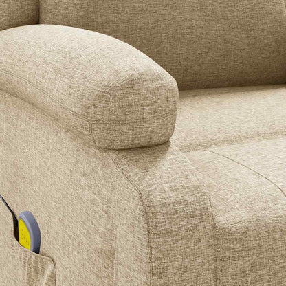 Massagesessel Creme Stoff