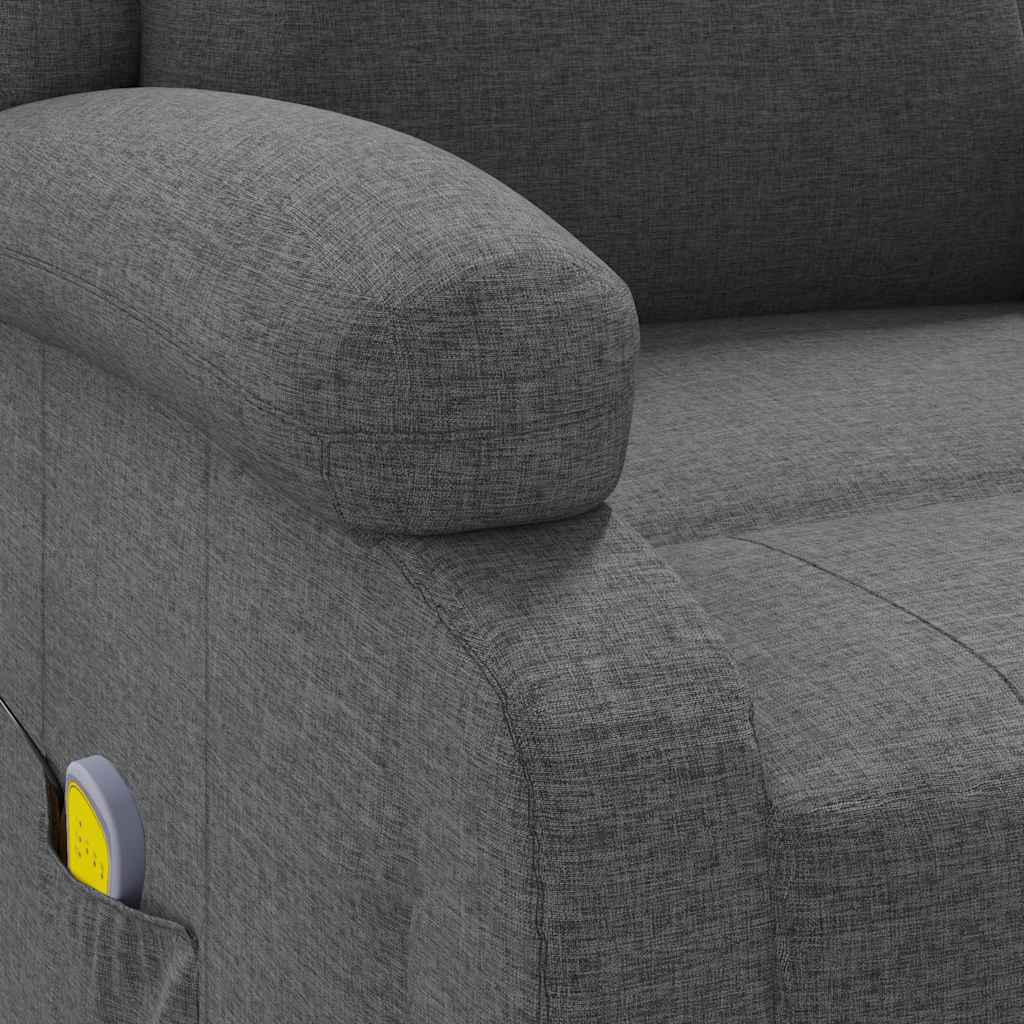 Massagesessel Dunkelgrau Stoff