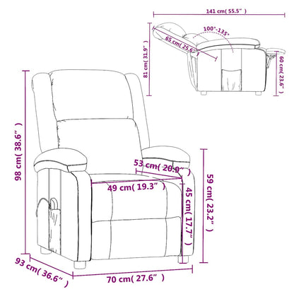 Massagesessel Braun Stoff
