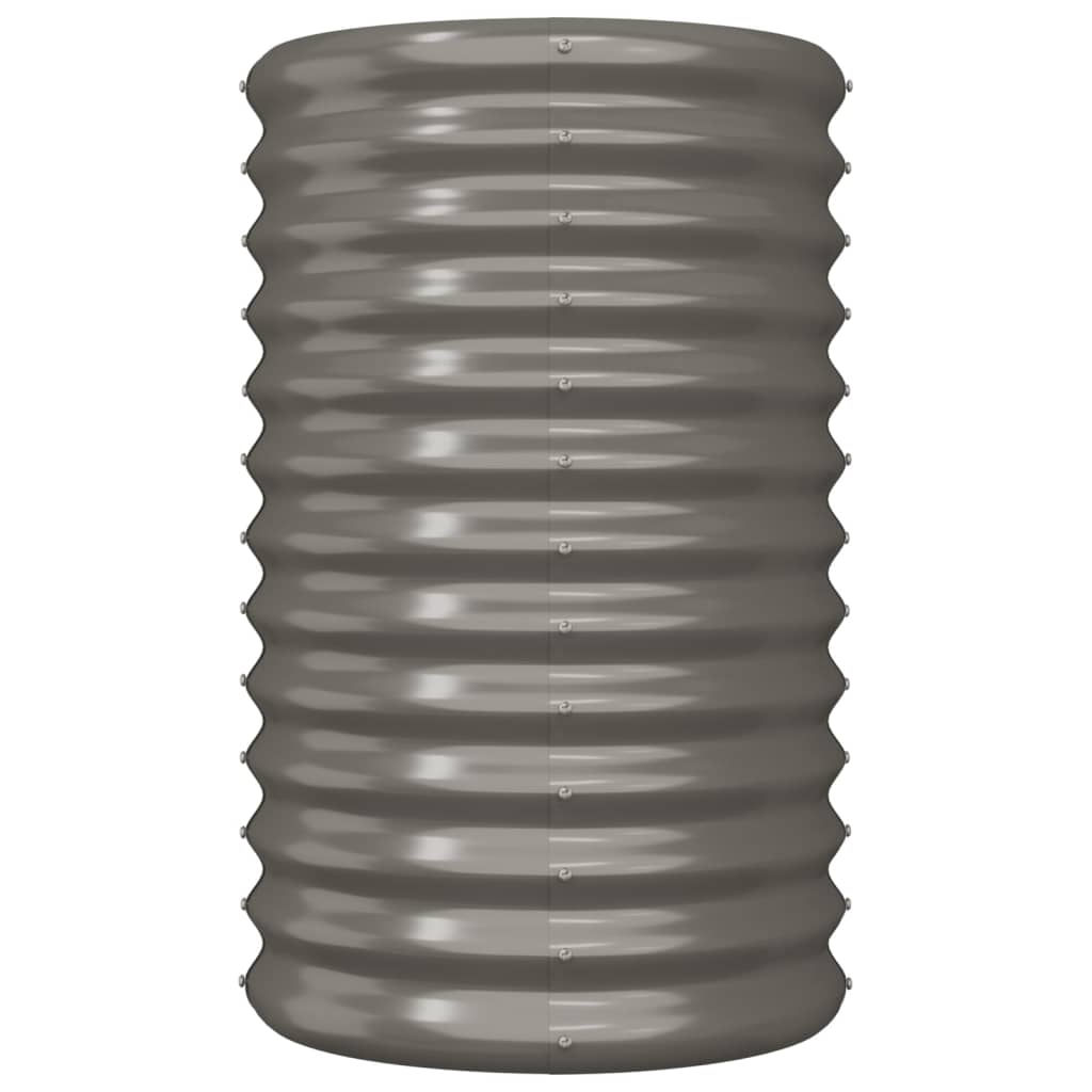 Pflanzkübel Verzinkter Stahl 40x40x68 cm Grau