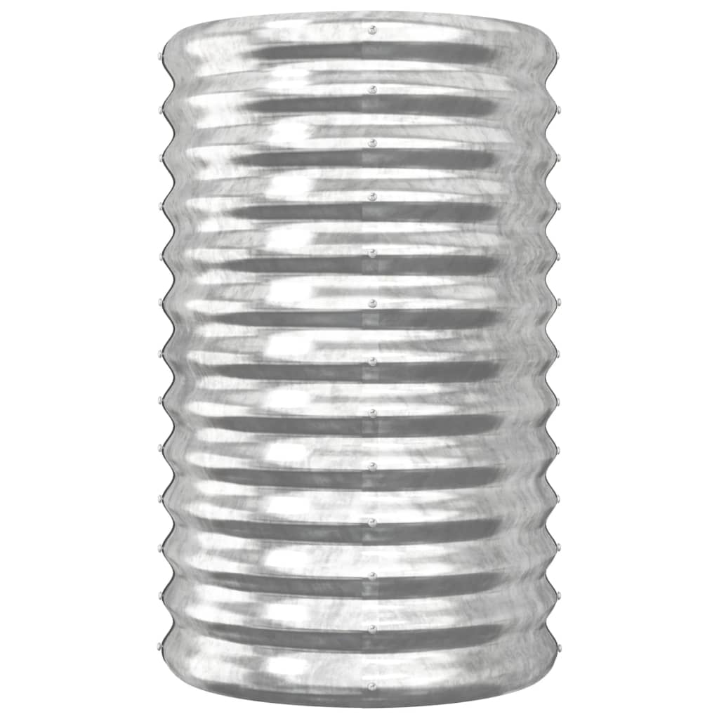 Pflanzkübel Verzinkter Stahl 40x40x68 cm Silber