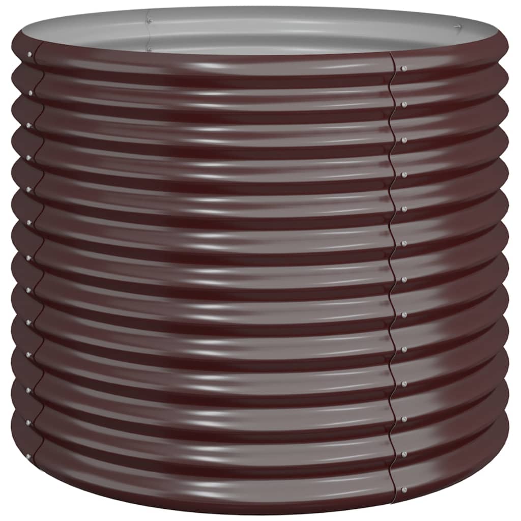 Pflanzkübel Verzinkter Stahl 80x80x68 cm Braun