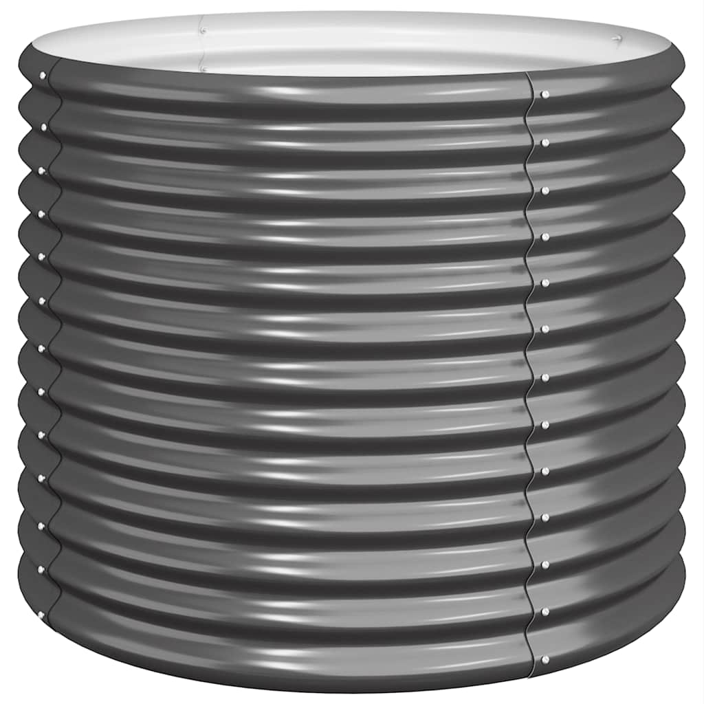 Pflanzkübel Verzinkter Stahl 80x80x68 cm Anthrazit