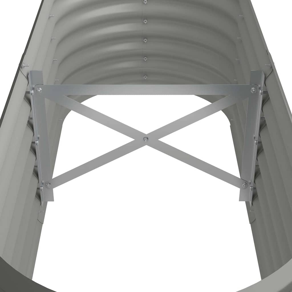 Hochbeet Verzinkter Stahl 114x40x36 cm Grau