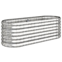 Hochbeet Verzinkter Stahl 114x40x36 cm Silbern