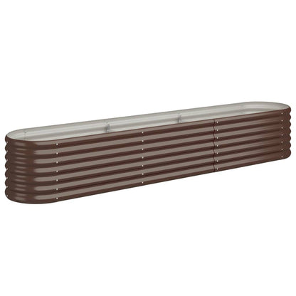 Hochbeet Verzinkter Stahl 224x40x36 cm Braun