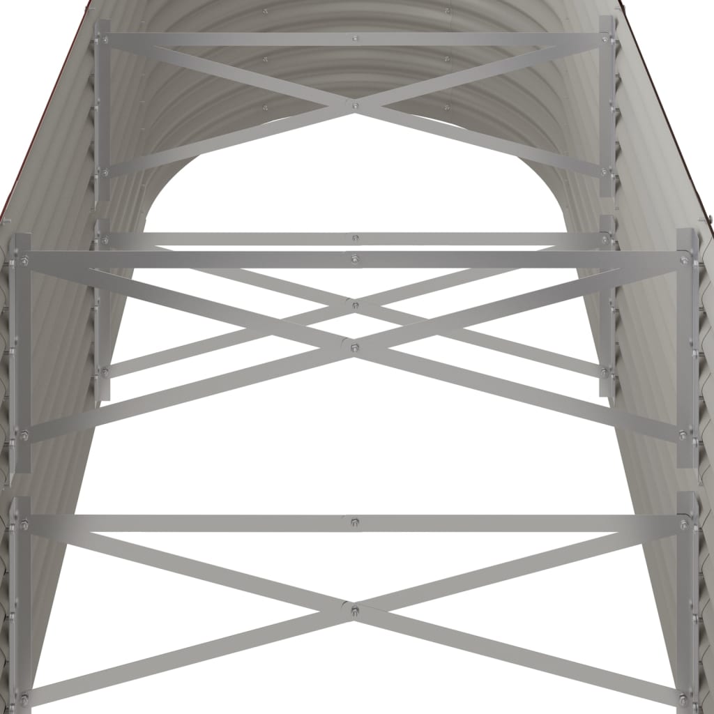 Hochbeet Verzinkter Stahl 224x40x36 cm Braun