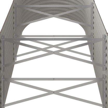 Hochbeet Verzinkter Stahl 224x40x36 cm Braun