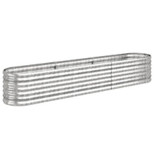 Hochbeet Verzinkter Stahl 224x40x36 cm Silbern