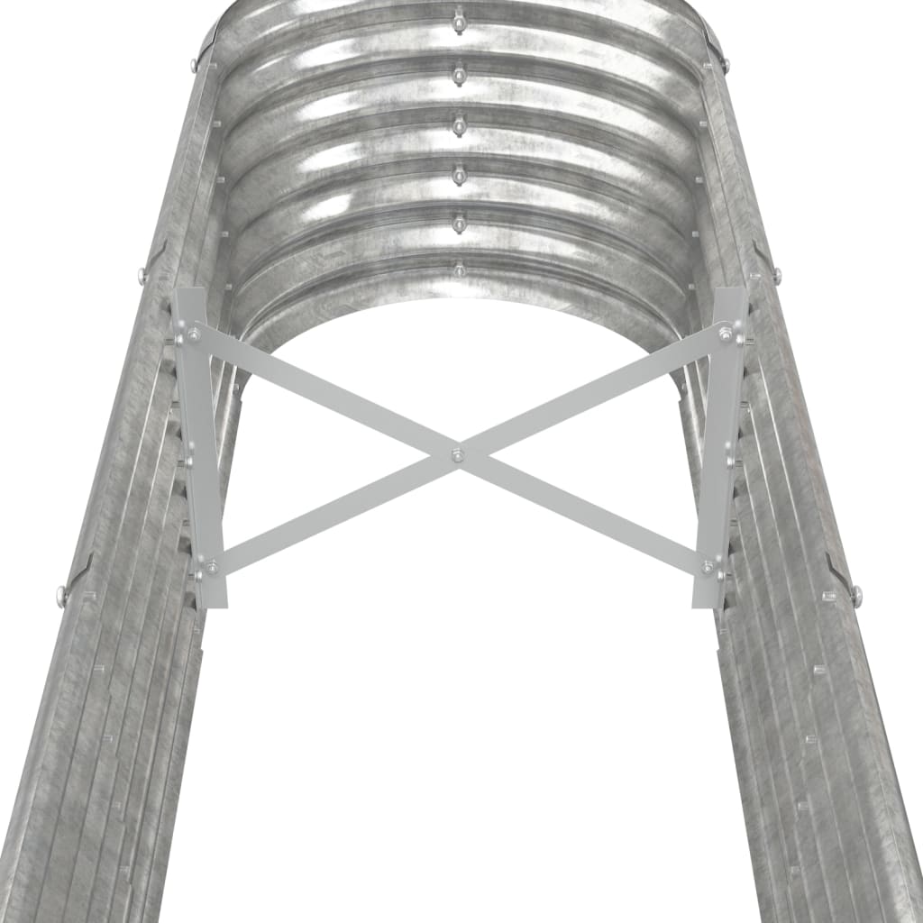 Hochbeet Verzinkter Stahl 260x40x36 cm Silbern