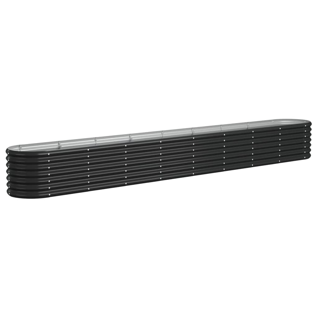 Hochbeet Verzinkter Stahl 332x40x36 cm Anthrazit