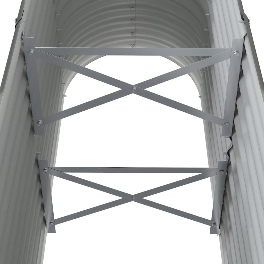 Hochbeet Verzinkter Stahl 114x40x68 cm Grau