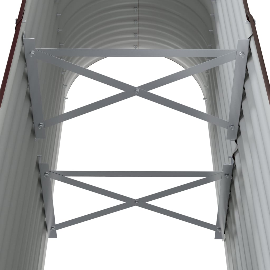 Hochbeet Verzinkter Stahl 114x40x68 cm Braun