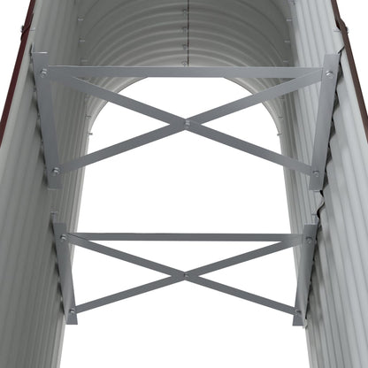 Hochbeet Verzinkter Stahl 114x40x68 cm Braun