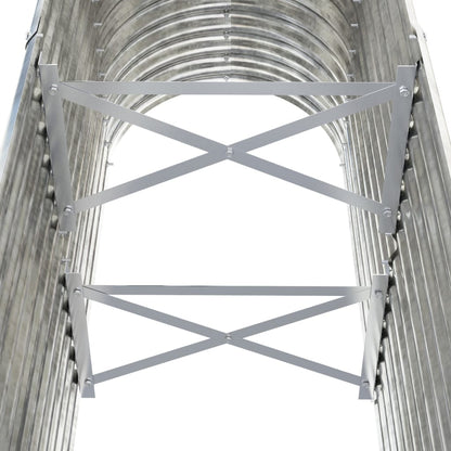 Hochbeet Verzinkter Stahl 114x40x68 cm Silbern