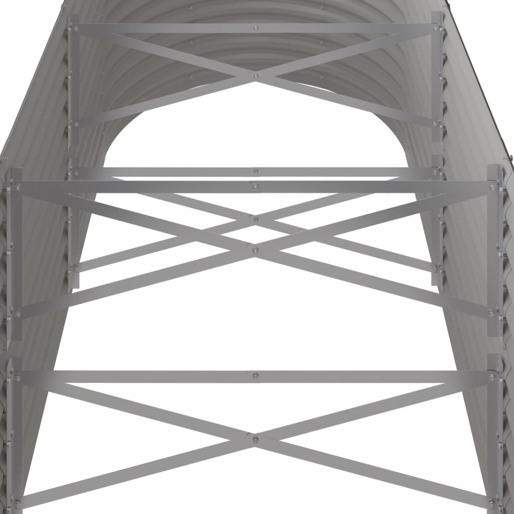 Hochbeet Verzinkter Stahl 224x80x68 cm Grau