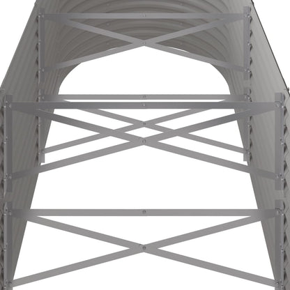 Hochbeet Verzinkter Stahl 224x80x68 cm Grau