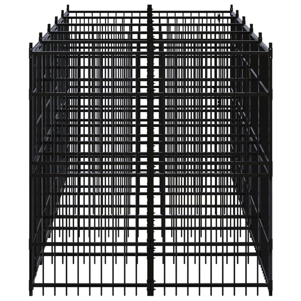 Outdoor-Hundezwinger Stahl 9,22 m²