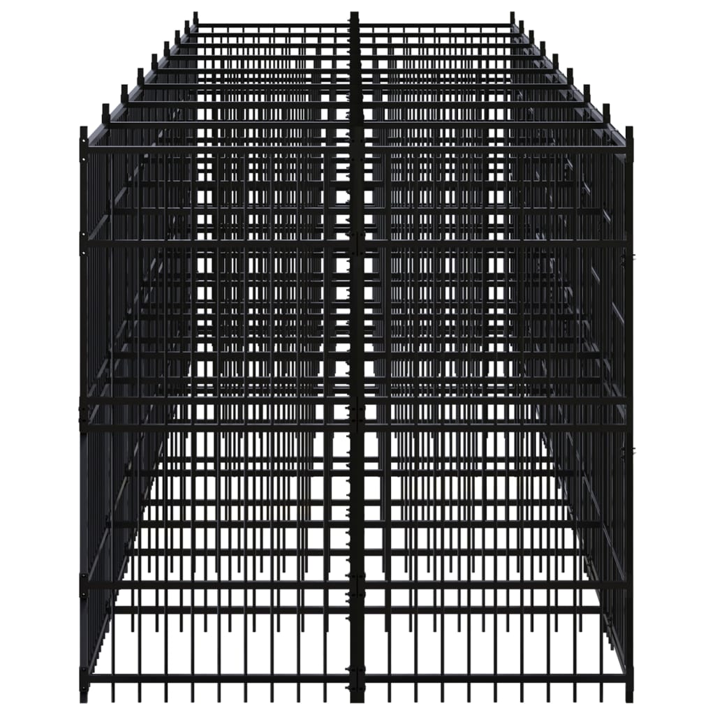 Outdoor-Hundezwinger Stahl 14,75 m²