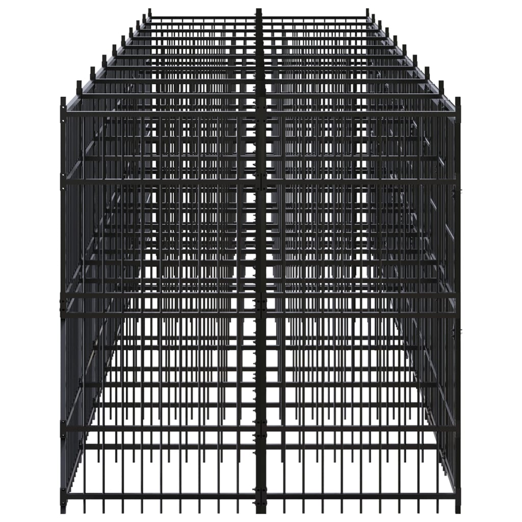 Outdoor-Hundezwinger Stahl 16,59 m²