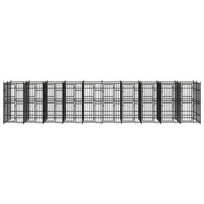 Outdoor-Hundezwinger Stahl 18,43 m²
