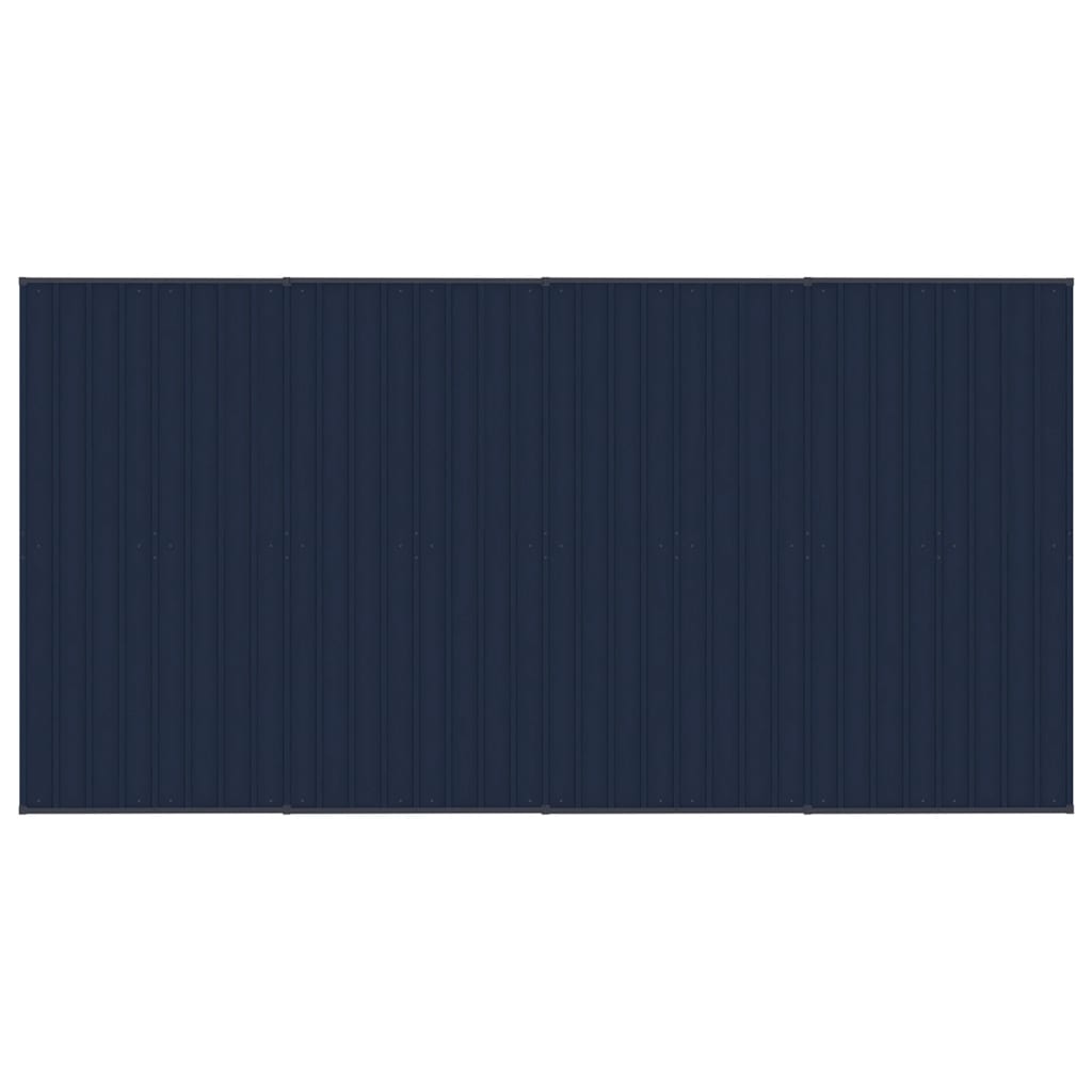 Outdoor-Hundezwinger mit Dach Stahl 7,37 m²