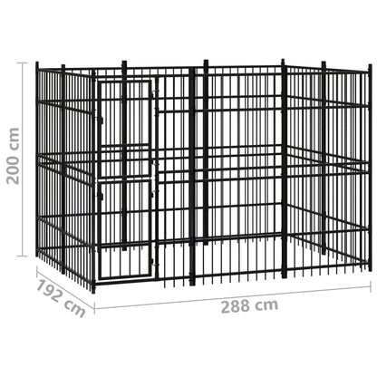 Outdoor-Hundezwinger Stahl 5,53 m²
