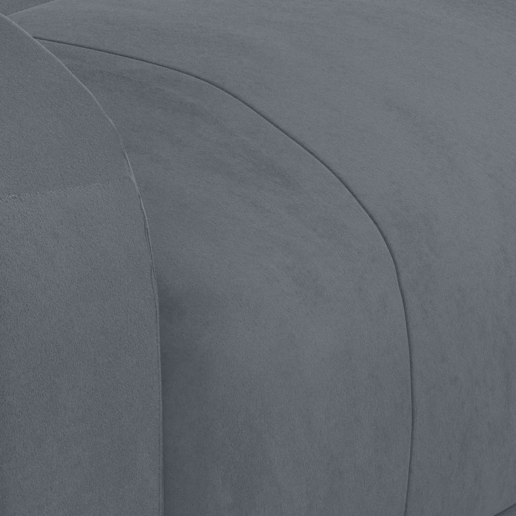 Massagesessel Dunkelgrau Samt