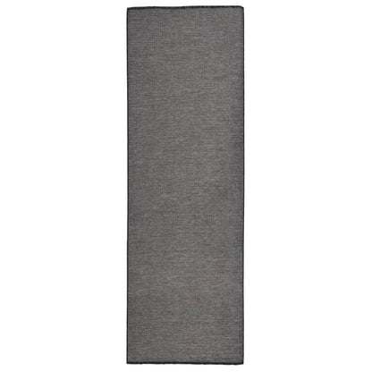 Outdoor-Teppich Flachgewebe 80x250 cm Grau