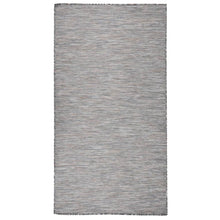 Outdoor-Teppich Flachgewebe 80x150 cm Braun und Blau