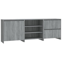 3-tlg. Sideboard Grau Sonoma Holzwerkstoff