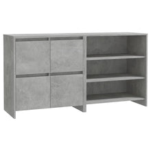 2-tlg. Sideboard Betongrau Holzwerkstoff