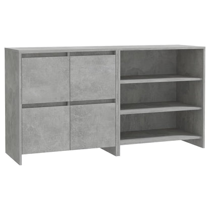 2-tlg. Sideboard Betongrau Holzwerkstoff