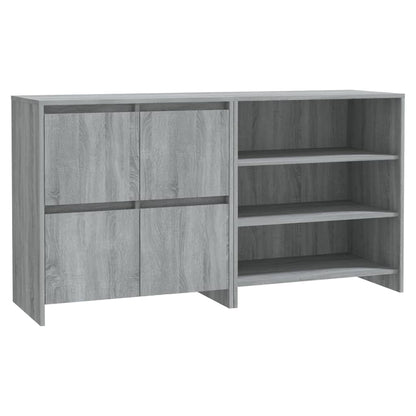2-tlg. Sideboard Grau Sonoma Holzwerkstoff
