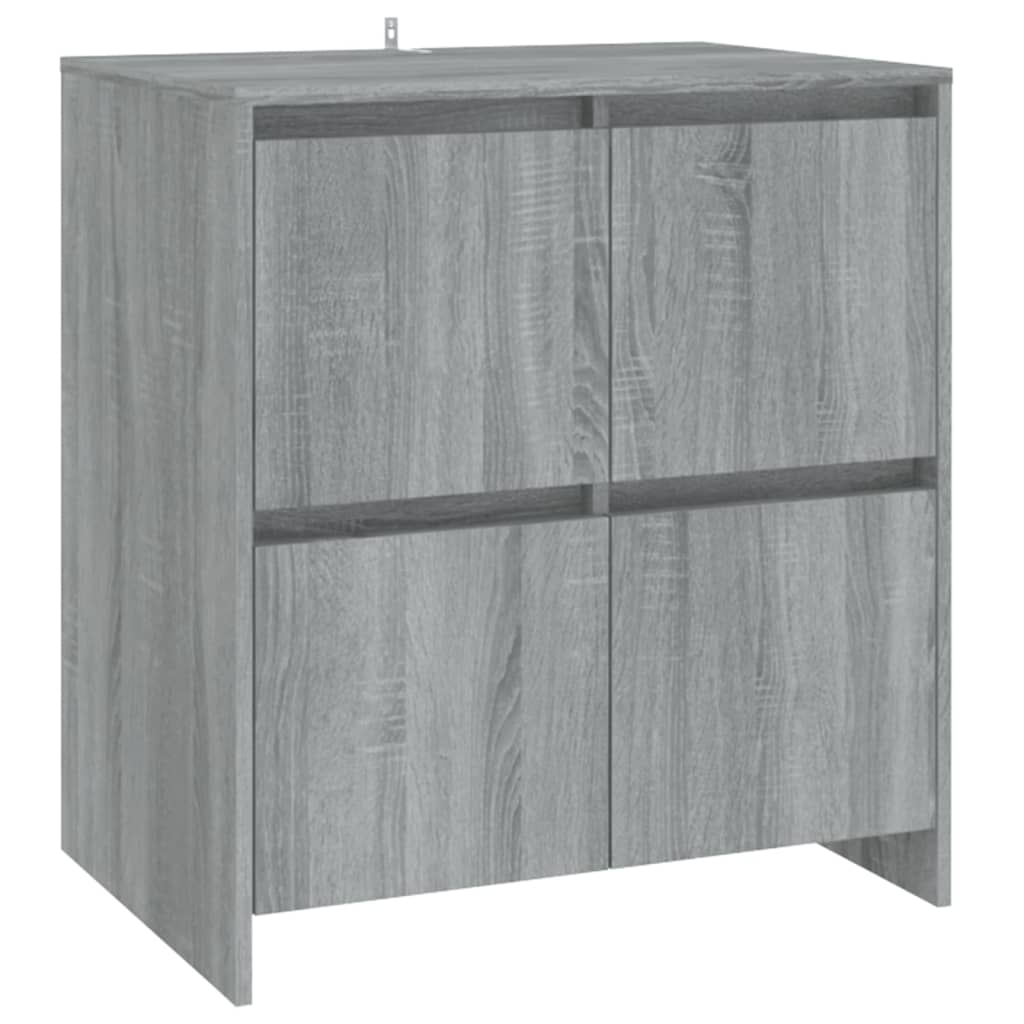 2-tlg. Sideboard Grau Sonoma Holzwerkstoff