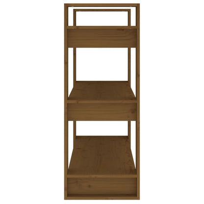 Bücherregal/Raumteiler Honigbraun 80x35x91 cm Massivholz
