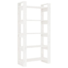 Bücherregal/Raumteiler Weiß 80x35x160 cm Massivholz