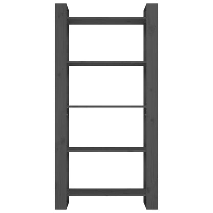 Bücherregal/Raumteiler Grau 80x35x160 cm Massivholz