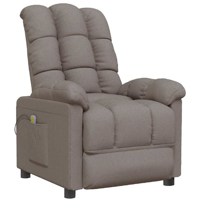 Massagesessel Taupe Stoff