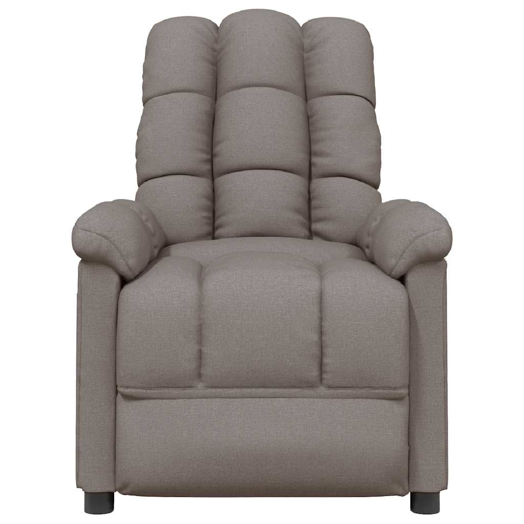 Massagesessel Taupe Stoff