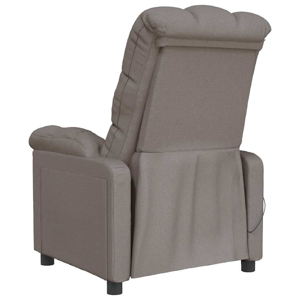 Massagesessel Taupe Stoff