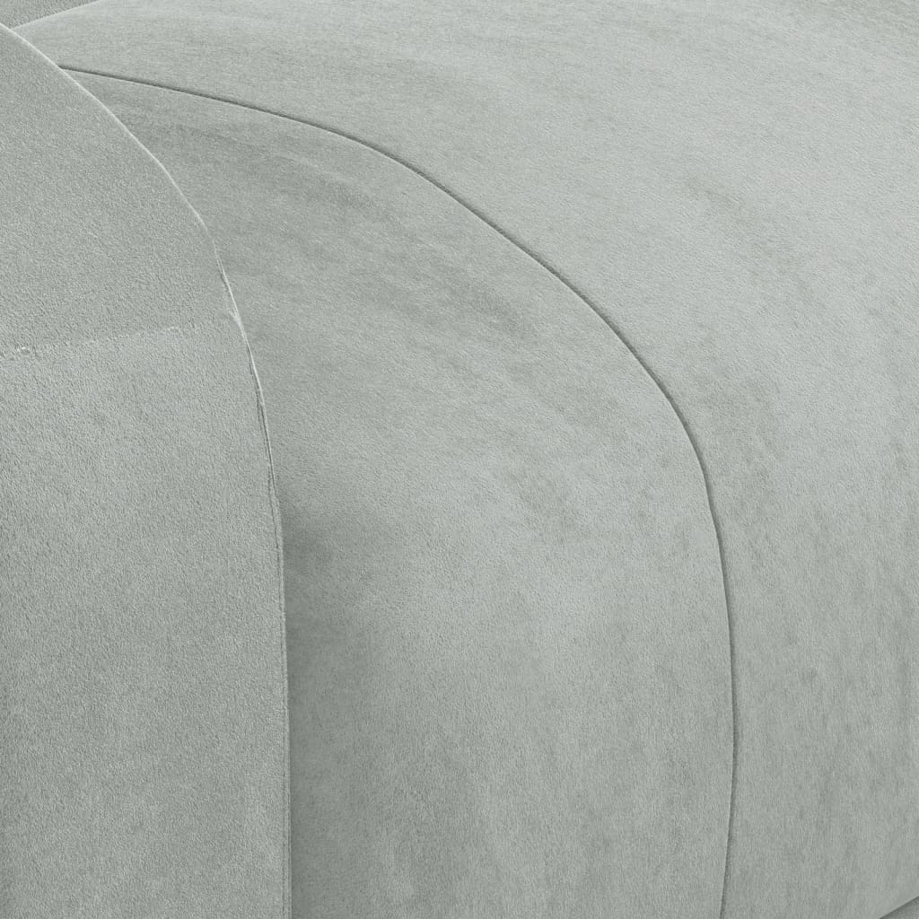 Massagesessel Elektrisch Hellgrau Samt