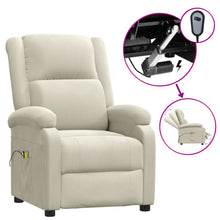 Massagesessel Elektrisch Creme Samt