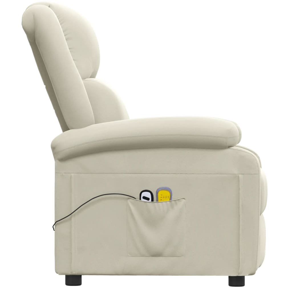 Massagesessel Elektrisch Creme Samt