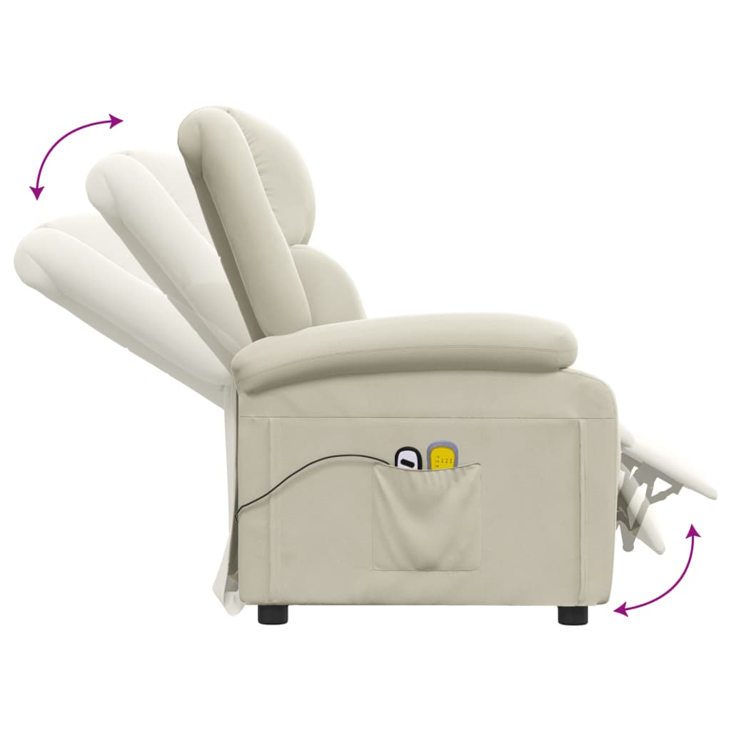 Massagesessel Elektrisch Creme Samt