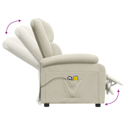 Massagesessel Elektrisch Creme Samt