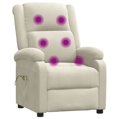 Massagesessel Elektrisch Creme Samt